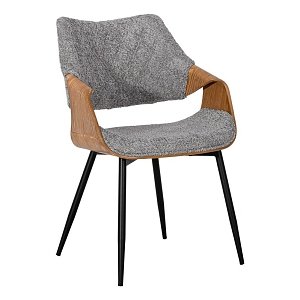 ΚΑΡΕΚΛΑ ΤΡΑΠΕΖΑΡΙΑΣ Fylliana FL6145 ΓΚΡΙ ΥΦΑΣΜΑ 58x56x83εκ 392-124-011