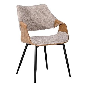 ΚΑΡΕΚΛΑ ΤΡΑΠΕΖΑΡΙΑΣ Fylliana FL6145 ΜΠΕΖ ΥΦΑΣΜΑ 58x56x83εκ 392-124-010