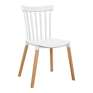 ΚΑΡΕΚΛΑ ΤΡΑΠΕΖΑΡΙΑΣ Fylliana Rubina ΛΕΥΚΟ ΧΡΩΜΑ 51x50x84εκ 4τμχ 205-124-118