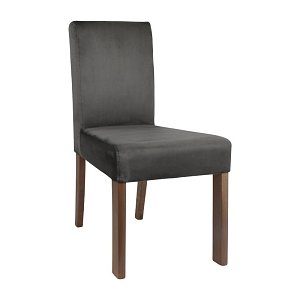 ΚΑΡΕΚΛΑ ΤΡΑΠΕΖΑΡΙΑΣ Fylliana Τ-11 ΓΚΡΙ ΥΦΑΣΜΑ ΜΕ GREY OAK ΠΟΔΙΑ 45x45x90εκ 2τμχ 839-223-840