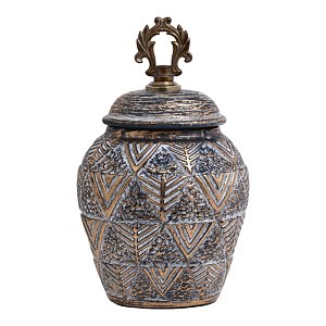 ΚΕΡΑΜΙΚΟ ΒΑΖΟ Fylliana 818685 ΓΚΡΙ-ΧΡΥΣΟ 18*12*28 sls 373-121-632