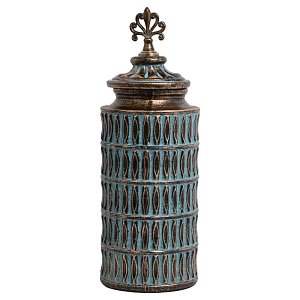 ΚΕΡΑΜΙΚΟ ΒΑΖΟ Fylliana 818694 ΜΠΡΟΝΖΕ 16x16x47εκ 373-121-640