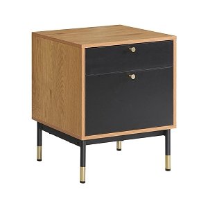 ΚΟΜΟΔΙΝΟ ΜΕ 2 ΣΥΡΤΑΡΙΑ Fylliana Living ΚΑΦΕ-ΜΑΥΡΟ ΧΡΩΜΑ 48x40x60εκ 0016-124-032
