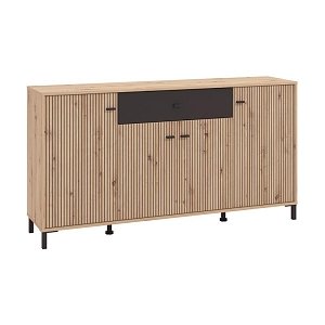 ΚΟΜΟΤΑ-ΜΠΟΥΦΕΣ AVIGNON 170 4K1F4V ARTISAN OAK-ΜΑΥΡΟ ΧΡΩΜΑ 170x40x90εκ 11014730