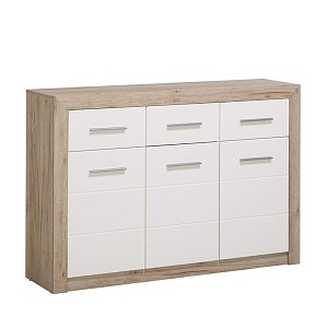 ΚΟΜΟΤΑ-ΜΠΟΥΦΕΣ Etna 3K3F Grey Oak - Λευκή Λάκκα 133x35x90.5εκ 11008634