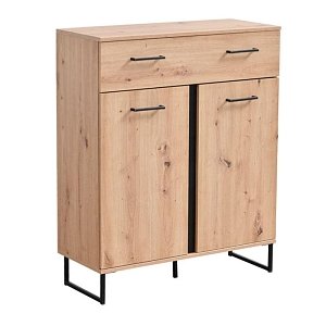 ΚΟΜΟΤΑ-ΜΠΟΥΦΕΣ SARDINIA 2K1F ARTISAN OAK / ΜΑΥΡΟ 84,5x35x103,5εκ 11008259