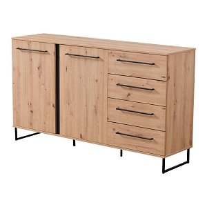 ΚΟΜΟΤΑ-ΜΠΟΥΦΕΣ SARDINIA 3K4F ARTISAN OAK / ΜΑΥΡΟ 159x42x92.5εκ srd 11008230