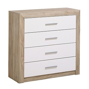 ΚΟΜΟΤΑ-ΣΥΡΤΑΡΙΕΡΑ  Etna 4F Grey Oak - Λευκή Λάκα 93x35x90.5εκ 11008636