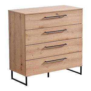 ΚΟΜΟΤΑ-ΣΥΡΤΑΡΙΕΡΑ SARDINIA 4F ARTISAN OAK / ΜΑΥΡΟ 91.5x42x93εκ 11008250