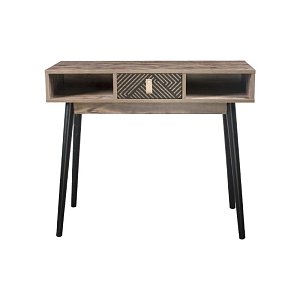 ΚΟΝΣΟΛΑ Fylliana "Home" ΜΑΥΡΟ ΜΕ GREY OAK 90x35x75εκ 271-00-025