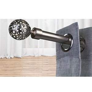Κουρτινόβεργα Επεκτεινόμενη 120-210cm Globe 19600 Black Nickel