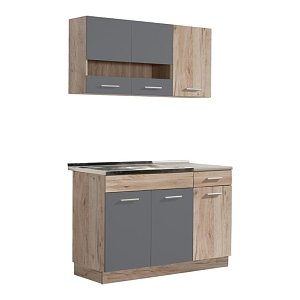 ΚΟΥΖΙΝΑ DALILA 120 GREY OAK / ΓΚΡΙ 120x51,5x206,5εκ 11008357