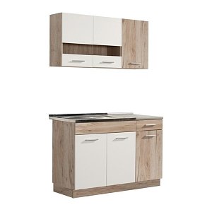 ΚΟΥΖΙΝΑ DALILA 120 GREY OAK / ΛΕΥΚΟ 120x51,5x206,5εκ 11008356