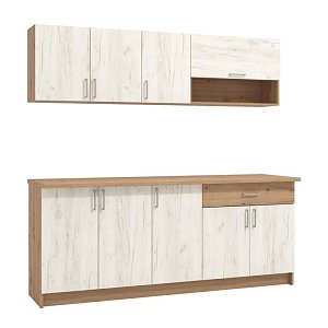 ΚΟΥΖΙΝΑ TAMARA 200 ARTISAN OAK-ΛΕΥΚΟ OAK 200x46x200εκ 11012177