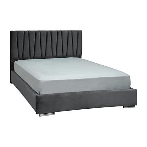 ΚΡΕΒΑΤΙ Fylliana Palermo ΑΝΘΡΑΚΙ ΧΡΩΜΑ ΥΦΑΣΜΑΤΟΣ 155x214x115εκ (140x200) 887-225-027