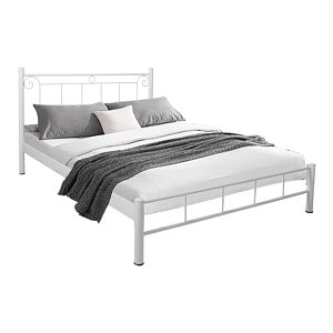 ΚΡΕΒΑΤΙ ΣΙΔΕΡΕΝΙΟ Fylliana Valery ΛΕΥΚΟ ΧΡΩΜΑ 130x210x99εκ (120x200εκ) 826-124-016