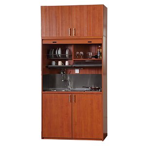 Πολυκουζινάκι Silver ΚΣ125 με πατάρι 125x269x65 Δρυς-Μπεζ