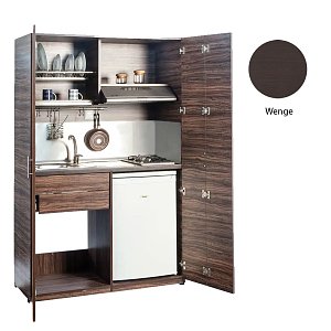 Πολυκουζινάκι Silver ΚΣ125 με πόρτες 125x209x65 Wenge