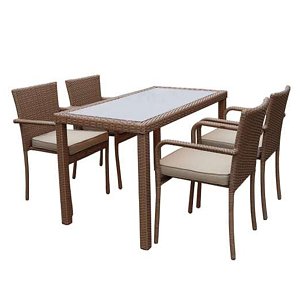 Τραπεζαρία Κήπου σετ 5τμχ Wicker Majestic 200-01-000