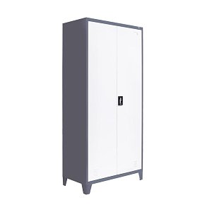 ΜΕΤΑΛΛΙΚΗ ΝΤΟΥΛΑΠΑ Fylliana Valja ΓΚΡΙ ΛΕΥΚΟ ΧΡΩΜΑ 90x45x190εκ 721-00-005
