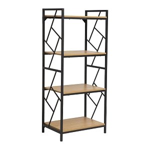 ΜΕΤΑΛΛΙΚΗ ΡΑΦΙΕΡΑ ΜΕ 4 ΡΑΦΙΑ Fylliana FL1617 SONOMA ΧΡΩΜΑ 60x40x140εκ 0016-224-044