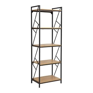 ΜΕΤΑΛΛΙΚΗ ΡΑΦΙΕΡΑ ΜΕ 5 ΡΑΦΙΑ Fylliana FL1616 SONOMA ΧΡΩΜΑ 60x40x180εκ 0016-224-043