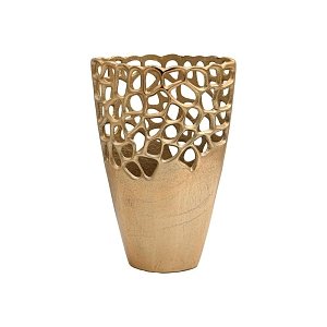 ΜΕΤΑΛΛΙΚΟ ΒΑΖΟ Fylliana FL8852 ΧΡΥΣΟ ΧΡΩΜΑ 21x13x31εκ 934-225-051