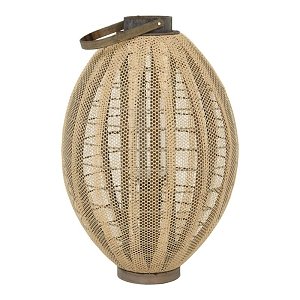 ΜΕΤΑΛΛΙΚΟ ΦΑΝΑΡΙ Fylliana FL87 ΜΑΥΡΟ-ΜΠΕΖ ΧΡΩΜΑ 28x42εκ 374-124-030