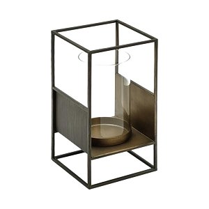 ΜΕΤΑΛΛΙΚΟ ΚΗΡΟΠΗΓΙΟ Fylliana FL053 ΜΠΡΟΝΖΕ 18x18x33εκ 157-124-037