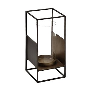 ΜΕΤΑΛΛΙΚΟ ΚΗΡΟΠΗΓΙΟ Fylliana FL054 ΜΠΡΟΝΖΕ 18x18x39εκ 157-124-036