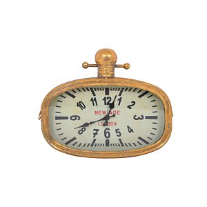 ΜΕΤΑΛΛΙΚΟ ΡΟΛΟΙ Fylliana ΟΒΑΛ ΧΡΥΣΟ 35x6x41εκ 373-92-002
