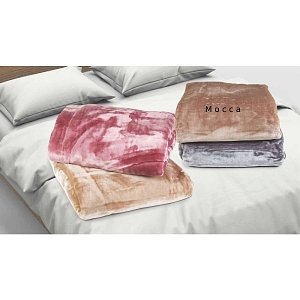 Κουβέρτα Μονόχρωμη Velvet Mocca 160x220 550gr