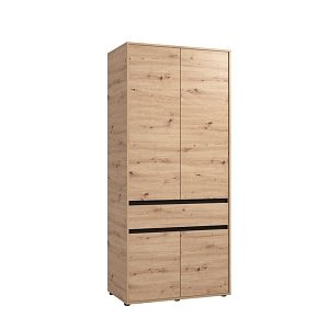 ΝΤΟΥΛΑΠΑ CORBETT 2K1F h211 ARTISAN OAK/ΜΑΥΡΟ ΜΑΤ ΧΡΩΜΑ 93x55x211εκ 11014684