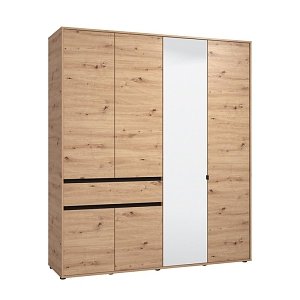 ΝΤΟΥΛΑΠΑ CORBETT 4K1F1O h211 ARTISAN OAK/ΜΑΥΡΟ ΜΑΤ ΧΡΩΜΑ 183x55x211εκ 11014284