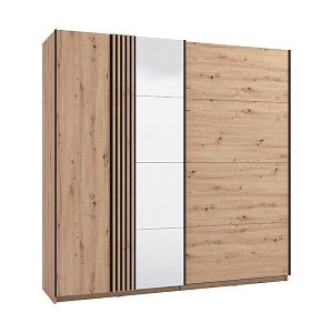 ΝΤΟΥΛΑΠΑ ΜΕ ΚΑΘΡΕΦΤΗ ASCALON 220 OG H217 ARTISAN-ΜΑΥΡΟ ΧΡΩΜΑ 220x61x217εκ 11013062