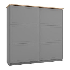 ΝΤΟΥΛΑΠΑ VALENCIA 220 ΓΚΡΙ-ARTISAN OAK-ΓΚΡΙ ΜΑΤ 220x62.5x214εκ 11011498