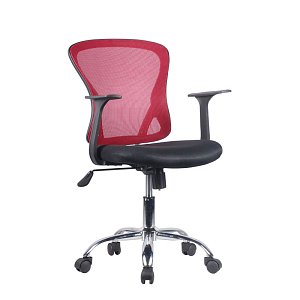 ΚΑΡΕΚΛΑ ΓΡΑΦΕΙΟΥ Fylliana 5618 ΜΑΥΡΗ/ΚΟΚΚΙΝΟ 58x59x89/99εκ 093-27-095
