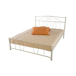ΚΡΕΒΑΤΙ ΣΙΔΕΡΕΝΙΟ Fylliana Blanc ΜΠΕΖ 150x200εκ 827-18-007