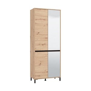 ΠΑΠΟΥΤΣΟΘΗΚΗ FLANNAN 2K4V 2OG ARTISAN OAK/ΜΑΥΡΟ MATT ΧΡΩΜΑ 80x40x205εκ 11014079