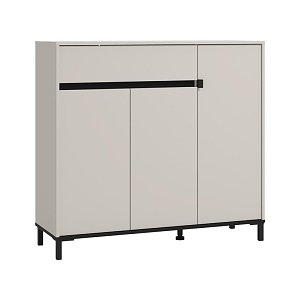 ΠΑΠΟΥΤΣΟΘΗΚΗ FLANNAN 3K1F3V CASHMERE/ΜΑΥΡΟ MATT ΧΡΩΜΑ 120x40x110εκ 11014085