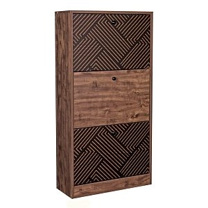 ΠΑΠΟΥΤΣΟΘΗΚΗ Fylliana "Home" 1873 ΜΕ 3 ΜΑΥΡΗ GREY OAK-ΜΑΥΡΗ 60*23.5*117 271-121-038