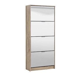 ΠΑΠΟΥΤΣΟΘΗΚΗ Hugo 24 Grey Oak ΜΕ ΚΑΘΡΕΦΤΗ 67x28x155εκ 11008541