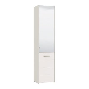 ΠΑΠΟΥΤΣΟΘΗΚΗ ΜΕ ΚΑΘΡΕΦΤΗ MENORCA 1K OG ΛΕΥΚΟ-ΛΕΥΚΟ HIGH GLOSS 46,5x37,5x199εκ 11011483