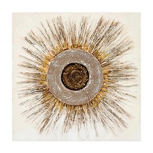 ΠΙΝΑΚΑΣ ΣΕ ΚΑΜΒΑ Fylliana FL0621 ΜΠΕΖ-ΚΑΦΕ 80x3x80εκ 108-225-067
