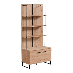 ΡΑΦΙΕΡΑ SARDINIA POP ARTISAN OAK / ΜΑΥΡΟ 85x42x192εκ srd 11008234