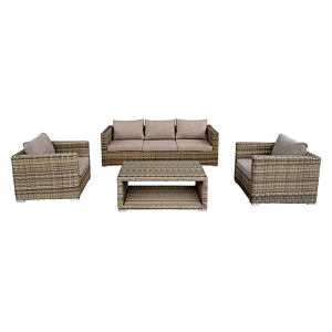 Σαλόνι Κήπου σετ 4τμχ wicker-rattan Chloe με 3θέσιο 200-02-016