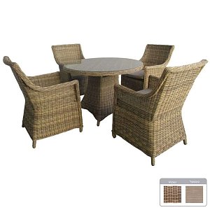 Τραπεζαρία Κήπου σετ 5τμχ Wicker Santa 5121G + 5195G 200-01-004