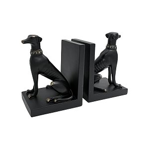 ΣΕΤ 2 ΤΕΜΑΧΙΑ ΒΙΒΛΙΟΣΤΑΤΕΣ Fylliana "Dog" ΜΑΥΡΟ ΧΡΩΜΑ 19x10x14εκ 374-224-334