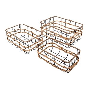 ΣΕΤ 3 ΚΑΛΑΘΙΑ Fylliana FL220152 ΜΠΕΖ ΧΡΩΜΑ 40x28x18εκ 374-124-039