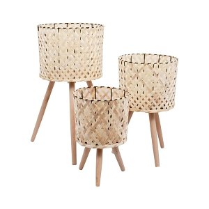 ΣΕΤ 3 ΨΑΘΙΝΑ ΚΑΣΠΩ Fylliana ΦΥΣΙΚΟ ΧΡΩΜΑ 20x20x34εκ+25x25x43εκ+29x29x57εκ 373-123-816
